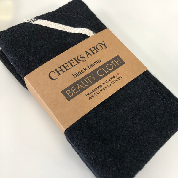 Cheeks Ahoy Hemp Beauty Cloth (Black)