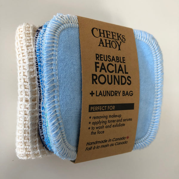 Cheeks Ahoy Facial Rounds (12) & Laundry Bag