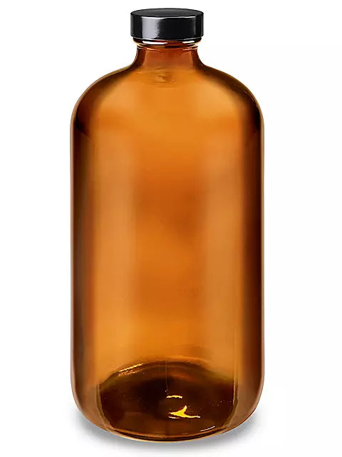 Amber Bottle 32oz with Plain Cap