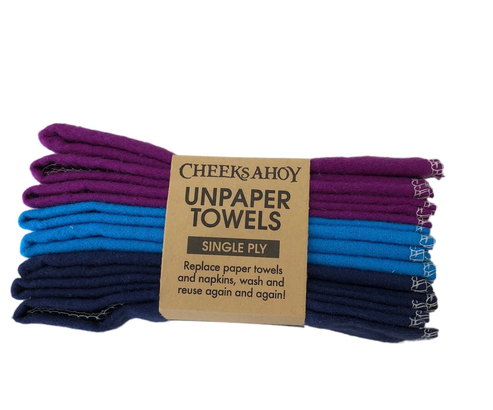 Cheeks Ahoy Unpaper Towels Single Ply 8 pack