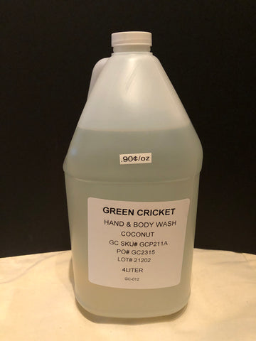 Green Cricket Hand & Body Wash Coconut Bulk Refill