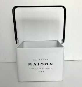 Storage basket metal with handle