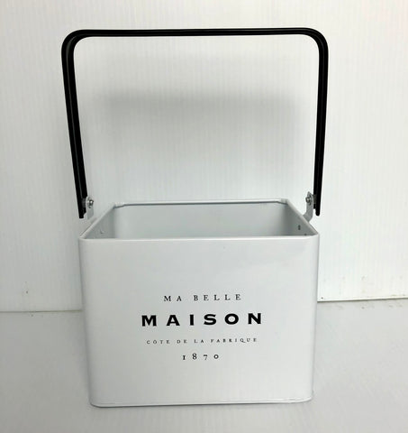 Storage basket metal with handle