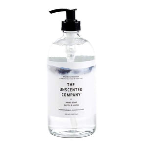 Unscented Hand Soap Glass Bottle