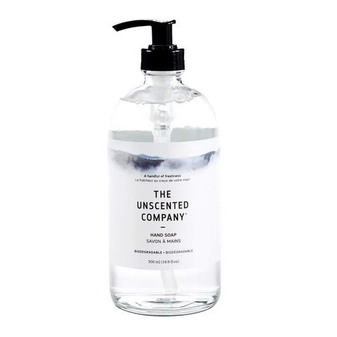 Unscented Hand Soap Glass Bottle