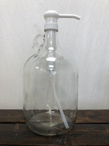 Clear Glass Jug 1 Gallon with Pump