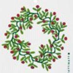 Swedish dish cloth Holly Wreath