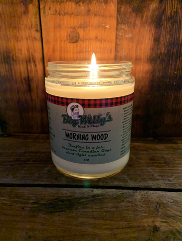 Big Willy's Morning Wood Mini Bonfire Candle