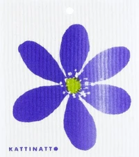 Swedish dish cloth Anemone Blue