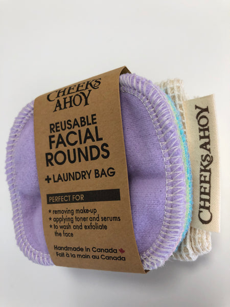 Cheeks Ahoy Facial Rounds (12) & Laundry Bag