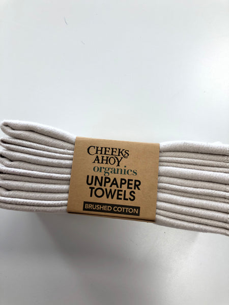 Cheeks Ahoy Organic Brushed Cotton Unpaper Towels (6)