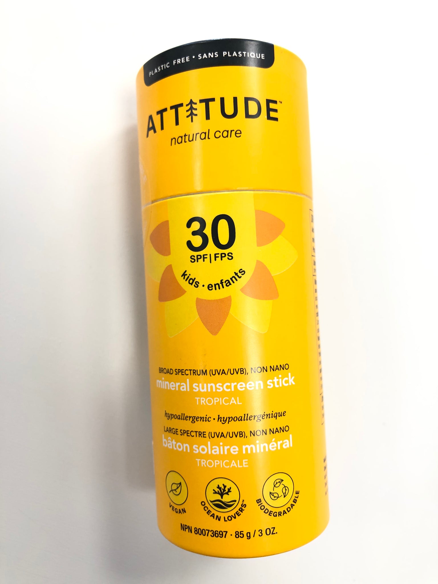 Attitude Mineral Sunscreen Stick Kids Tropical