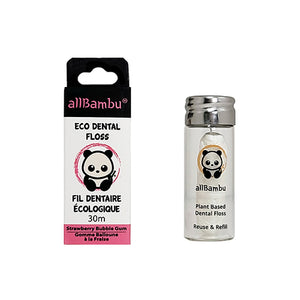 allBambu Inc Eco Dental Floss Strawberry Bubblegum