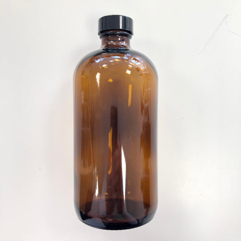 Amber Bottle 16oz with Plain Cap